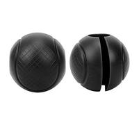 yiMANtrading 2pcs Barbell Grips Silicone Dumbbell Adapter Balls, Fat Grips for Barbell and Dumbbell, Thick Round Hand Wrap Ball with Textured Surface, for Gym Bars to Reduce Wrist (Black)