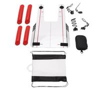 yiMANtrading Club Swing Training Mirror with 4 Directional Rods, Golf Swing Alignment Aid for Straight Draw Fade Practice, Acrylic Hitting Trainer with Hook and Loop Fasteners for All