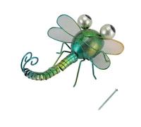 yiMANtrading Dragonfly Wall Decor Metal Sculpture, Dragonfly Garden Art Decor, Rustproof Iron Dragonfly Wall Art with Hook for Indoor Outdoor Fence Patio Yard Decoration (Green)