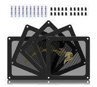 YIMATEECO 90mm Fan Dust Filter PC for Computer Cooler/PSU/Routers PVC Dustproof Magnetic Dust Filter Cover, PC Case Cover Fan Grills Mesh Filter (PVC Gentleman, 90 * 90mm, 5pcs, Black)