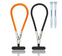 YIMATEECO Cell Phone Lanyard Built-in USB C to USB C Charging Cable, 2 in 1 Phone Wrist Strap Support 65W Fast Charging & Data Transfer, Anti Theft Strap for Travel/Commuting (Couple's Set, 2Pcs)