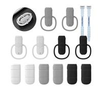 YIMATEECO Charger Cable Protector,12 PCS 2 in 1 Data Cable Winder Protector Cover Andriod USB A USB C Charger,Storage Anti-Break Silicone Charging Head Cover (Black+White+Gray)