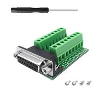 YIMATEECO DB9 Breakout Board, DB9 Female to Screw Terminal Block RS232 D-SUB to 9Pin Solderless Terminal Block Adapter Converter Connector Interface Breakout Conversion Board (DB9 Female, 1 Pack)