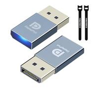 YIMATEECO Displayport Dummy Plug EDID Emulator Virtual Display Adapter, Headless Ghost Adapter DP Dummy Plug 4K Supports 1920 * 1080P 60HZ, 3840x2160 (Headless Ghost Display Emulator, 2 Pack, Grey)