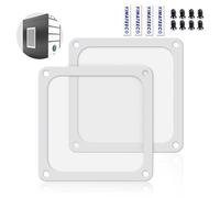 YIMATEECO Dust Filter PC 140mm for Computer Cooler/PSU/Routers Nylon 80 Mesh, Magnetic PC Fan Dust Mesh Cooler Filter Dustproof Computer Fan Grills (Nylon, 140 * 140mm, 2pcs, White)