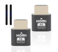YIMATEECO HDMI Dummy Plug 4K, Virtual Display Emulator Monitor Headless Ghost Display Adapter Support 3840x2160 @60HZ, 1080P DVI EDID Emulator for Computer (Headless Display Adapter, 2 Pack, Grey)