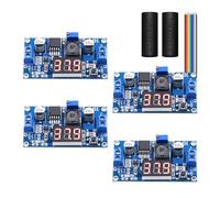 YIMATEECO LM-2596s DC-DC Buck Converter,4 Pack Adjustable Step Down Converter 4-40V to 1.25-37V Power Supply Voltage Regulator Module with Digit Digital Voltmeter Display