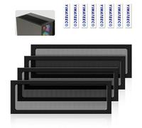 YIMATEECO PC Dust Filter 360mm x 120mm PC Case Dust Mesh Filter for Computer Chassis Cooler Fan, 4 Pack Magnetic Frame Dustproof Cover PVC 50 Mesh Fan Grills (PVC PRO, 120 * 360mm, 4pcs, Black)