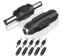 yimeizhiguang 5.5x2.1mm DC Power Coupler 12 Pcs- Secure Locking DC Male to Male & Female to Female Connector Adapter | 12V DC Power Jack Plug for CCTV Cameras, LED Strips, Laptops & Security Systems