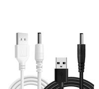 yimeizhiguang USB to 3.5mm DC Power Cable, 2 Pack 5V Barrel Jack Charger Lead for Electric Toothbrush, Foreo Luna Replacement Cable Compatible with Mini Fan, LED Lights, Speaker