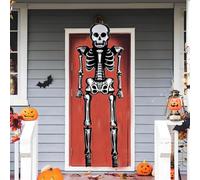 Yimen Bloon Giant Halloween Skeleton Balloon Large Skull Balloon Foil Balloon for Halloween Horror Spooky Party Decorationes Supplies
