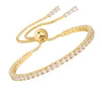 YIMERAIRE Bracelets for Womens Moissanite Tennis Bracelet 925 Sterling Silver Hypoallergenic Adjustable D Color VVS1 Clarity Solitaire Diamond Bracelets Birthday Mothers Day Gifts For Her/Him