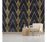 Yimesoy Custom 3D Murals Wallpaper Luxury Golden Geometric Lines Modern Interior Study Room Living Room Sofa Tv Backdrop Wall Home Decor 120Cm(W)×80Cm(H)