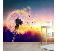 Yimesoy Custom Modern 3D Wallpaper Romantic Beautiful Sunset Dandelion Flower Landscape Photo Wall Mural Living Room Tv Sofa Bedroom Home Decor 400Cm(W)×280Cm(H)