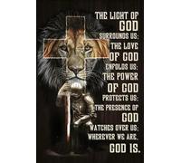Yimesoy Vintage Christian Poster Symbols The Lord Jesus Christ In Scripturethe Lion Of Judah Warrior Wall Art Painting Print Pictures Room Decor A16 60X90Cm Unframed