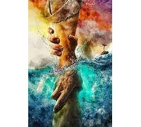 Yimesoy Vintage Jesus Christ The Hand Of God Poster Prints For Living Room Home Decor Religious Christian Canvas Painting Wall Art A6 40X50Cm Unframed