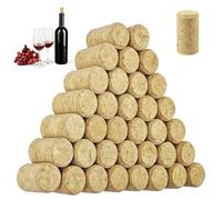 YIMETOP 35 Pcs Natural Wooden Straight Stoppers, Soft Plugs for Wine, Beer, Liquor Bottles & DIY Crafts