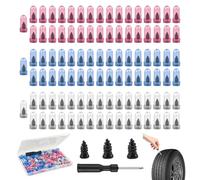 YIMETOP 99Pcs Tyre Repair Kit Rubber Nails, Car Puncture Repair Kit with Screwdriver, Fast Self-Service Tire Rubber Nails Tool, Tyre Repair Screw for Auto Motorcycles Bicycles (33S +33M +33L)