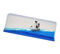 YimiBloss Unsinkable Going Merry Anime Pirate Ship in A Bottle, Floating Ocean Desk Decor, Anime Themed Liquid Motion Decoration, Unique Gift for Fans and Office Home Desk Ornament (Going Merry)