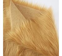 Yimihua Long pile faux fur material Faux fur fabric fluffy fabric plush fabric for Costume Fashion Rugs Props Backdrops Cosplay Chair decoration 150cm*50cm(Color:Light Brown)