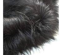 Yimihua Long pile faux fur material Faux fur fabric fluffy fabric plush fabric for Costume Fashion Rugs Props Backdrops Cosplay Chair decoration 150cm*50cm(Color:black)