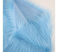 Yimihua Long pile faux fur material Faux fur fabric fluffy fabric plush fabric for Costume Fashion Rugs Props Backdrops Cosplay Chair decoration 150cm*50cm(Color:blue)