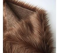 Yimihua Long pile faux fur material Faux fur fabric fluffy fabric plush fabric for Costume Fashion Rugs Props Backdrops Cosplay Chair decoration 150cm*50cm(Color:Brown)