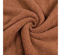 Yimihua Short plush fabric wear-resistant Teddy velvet fabric Clothing toy loop cashmere imitating lamb cashmere craft material Handmade DIY 160 * 100cm Brown(Size:1.6 * 1m)