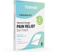yimimde 4% Lidocaine Numbing Patches | Maximum Strength Pain Relief for Back, Neck, Shoulders, Knees, Elbows | Fast Acting, Unscented| 8 Count Value Pack