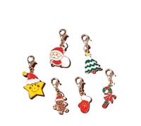 YIMINBO Christmas Shoe Charms, Decorative Boot Accessories, Santa Hat, Snowman, Tree Design, M, Plastic, No Gemstone
