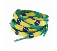 YIMINBO Flag-Shaped Flat Shoelaces, Brazil, 160 cm