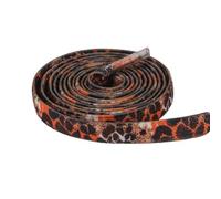 YIMINBO No-Tie Shoelaces for AF1, Elastic Flat Laces for Canvas Sneakers, Colorful Leopard Print, Lazy Laces, Red-brown-black-white, Comes 4 buckles