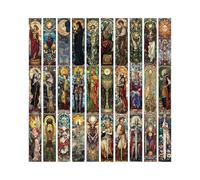 YIMINGOUFEI 30 Stained Glass Tarot Cards Series Simple Handbook Literary Creative Material ins Reading Paper Bookmarks,Vintage Art Bookmarks for Reading, Book Lovers, Teachers, Students