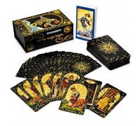 YIMINGOUFEI Black & Gold Tarot Deck for Beginners, 78 Waterproof PVC Cards