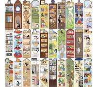YIMINGOUFEI Cat Life Bookmark Set, 30 Sheets, 15 x 4 cm, Decorative Paper Reading Markers for Students and Book Lovers, Suitable for Gifts