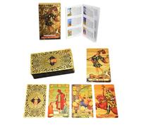 YIMINGOUFEI Gold Foil English Waite Tarot 78 Pieces with Instructions, Waterproof PET Design, Medieval Style