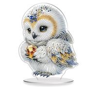 Yiminu.DS Diamond Art Kits Adults, Diamond Painting Kit Acrylic 5D DIY Ornaments for Home Garden Living Room Study Bedroom, Double Sided,Owl