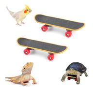 Yimluofa 2 Pack Turtle Skateboard Creative Turtle Mini Skateboard Toys Bird Parrot Intelligence Toys Mini Training Skateboard Finger Skateboard For Small Animals Pets Tortoises