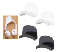 Yimluofa Headphone Hanger,4 PCS Headset Holder Headphone Hook Universal Headphone Wall Mount with Removable Self-Adhesive for All Headphone/Controller,Gaming Headset Mount Holder