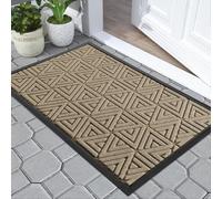 Yimobra Door Mat Outdoor Entrance, Heavy Duty Durable Front Welcome matt for Outside Home Entry, Doormat for Back Patio Floor Porch Garage Office, Low Profile, Easy Clean, Waterproof, 120x81 cm, Khaki