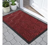 Yimobra Door Mat Outdoor Entrance, Heavy Duty Durable Front Welcome matt for Outside Home Entry, Doormat for Back Patio Floor Porch Garage Office, Low Profile, Easy Clean, 120x81 cm, Mix Red