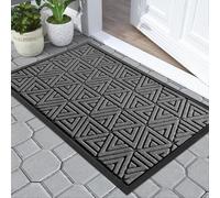 Yimobra Door Mat Outdoor Entrance, Heavy Duty Durable Front Welcome matt for Outside Home Entry, Doormat for Back Patio Floor Porch Garage Office, Low Profile, Easy Clean, Waterproof, 43x75 cm, Grey