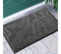 Yimobra Door Mats Outdoor Indoor, Heavy Duty Non Slip Welcome Mats for Front Door, Easy Clean Outside Doormats for Outdoor Entrance Home Entry Mat, Patio Waterpoor Rubber Door Mat, 92 x 61 cm, Grey