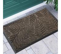 Yimobra Door Mats Outdoor Indoor, Heavy Duty Non Slip Welcome Mats for Front Door, Easy Clean Outside Doormats for Outdoor Entrance Home Entry Mat, Patio Waterpoor Rubber Door Mat, Brown, 75x43 cm