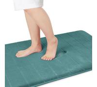 Yimobra Memory Foam Bath Mat, 51 x 81 cm, Soft and Comfortable, Super Water Absorption, Non-Slip, Thick, Machine Wash, Easier to Dry for Bathroom Floor mat, Eggshell Blue