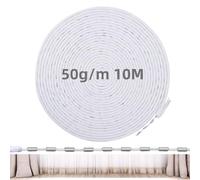 Yimomoyi 10 Meter Curtain Heavy Lead Weight Tape, Curtain Lead Tape, Curtain Lead Wire, Mosquito Net Gauze Curtain Weight Wire for Curtains, Drapery, Fabrics, Nets, 50G (50g-10m)