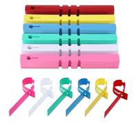 Yimomoyi 600Pcs Plastic Plant Tree Tags Coloured 21x2cm Adjustable Garden Hanging Tags Plant Markers Wrap Around, 6 Colours, Wrap Around Plant Hanging Tags