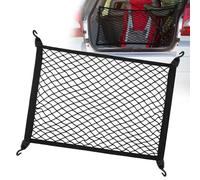 Yimomoyi Cargo Net, Elastic Nylon Car Boot Net 80×100cm with 4 Hooks, Storage Organizer for Vehicle Van SUV (Black)