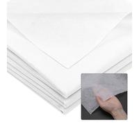 Yimomoyi Iron On Interfacing Fabric for Sewing Single-Sided Fusible Interfacing Medium Weight, 50g/m², Single-Sided Non-Woven Interlining Iron on Interfacing Fabric(White, 100cm Wide x 3m)
