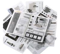 Yimomoyi Vintage Scrapbook Stickers, 40 Pages Scrapbooking Stickers Book Scrapbooking Deco for Scrap Book Decorations Notebook Journal DIY Art Craft Card Making Supplies (Film)